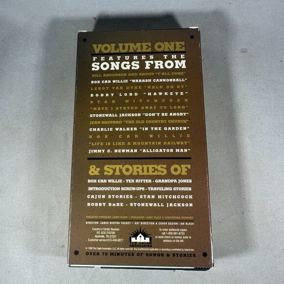 Countrys Family Reunion Volume One VHS Featuring Country Legends Songs Stories - Picture 2 of 3